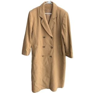 Jacobson’s Pure Camel Hair Vintage Tan Full Length Overcoat Trench Coat XL Men’s